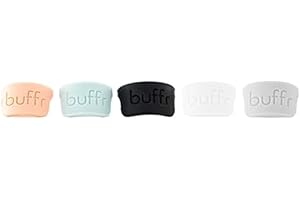 BUFFR Silicone Ring Protector for Working Out – Wedding Ring Protector – Rubber Ring Guard for Women - Light Pink, White, Blue, Charcoal, Gray (5 Pack) - Size 8