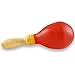 AQUEENLY Plastic Maracas Shakers, Sand Hammer Rattles with Wooden Handles for Percussion, Music Performances - Percussion Instrument (2 Pcs, Red)