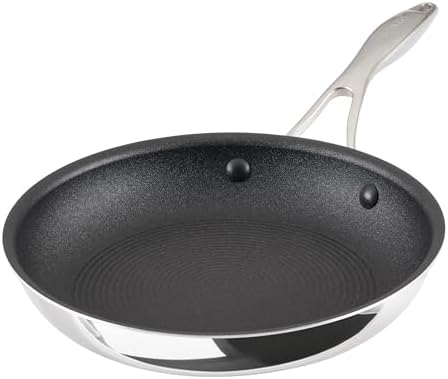 Circulon Scratch Defense Stainless Steel Frying Pan with Extreme Non Stick: 25cm Induction Frying Pan, All Hob Suitable