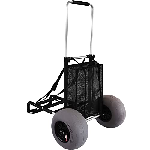 VEVOR Beach Carts for Sand, 23" x 15" Cargo Deck, w/ 13" TPU Balloon