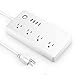 WiFi Smart Power Strip YWTESCH Smart Multi Outlet Surge Protector Compatible with Alexa Remote Control with 4 AC Outlets and 4 USB Ports Via Android iOS Smartphone Tablets