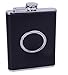 CoZroom 8 Oz Hip Flask with Built-in Collapsible Shot Glass and Money Clip, Black