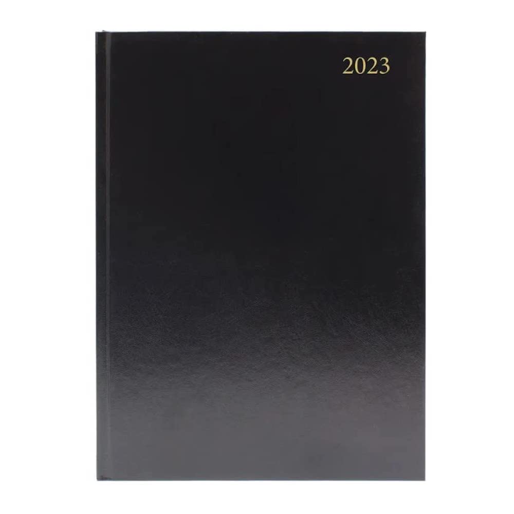 Condiary Desk Diary Day Per Page Appointments A4 Black 2023 KFA41ABK23