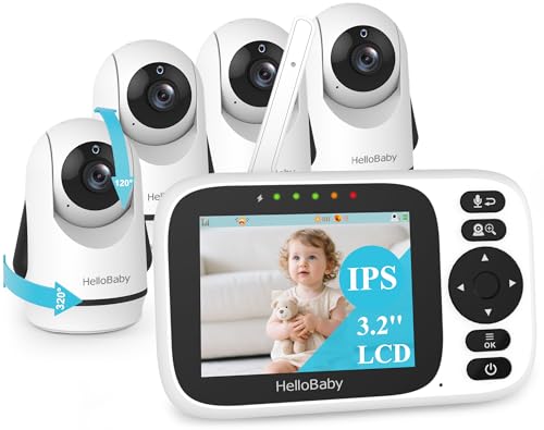 HelloBaby Video Baby Monitor 4 Cameras