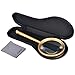 10X Handheld Magnifier with Metal Handle High Clarity Reading Magnifying Glass for Book Newspaper Maps fine Print ，Archeology，Soldering Repair，Science and Craft，Great for Seniors and Kids（90mm/3.5