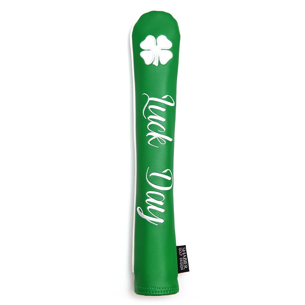 Four Leaf Clover PU Leather Waterproof Golf Alignment Stick Cover Club Protector Holds Sticks