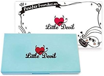 [Taiwan] Little Devil Powder Makeup Foundation SPF 30++ Beautiful Compact Case with Mirror and Sponge (Natural)