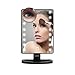 SHOWPIN Lighted Vanity Mirror with Lights,Tabletop Cosmetic Mirror with Removeable 10x Magnification Mirror,Batteries Included