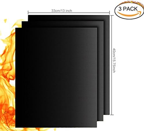 Nonstick BBQ Grill Mat - Essential Grilling Accessories for Home Cooks and Grillers- Perfect for Charcoal, Electric and Gas Grill - Reusable, Easy to Clean