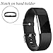GEAK Compatible with Fitbit Charge 2 Bands, Soft Accessory Replacement Wristband Strap with Secure Metal Clasp for Fitbit Charge 2, Small Classic Black