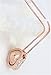 Mondaynoon Deal of the Gift I Love U Forever Women's Dual Heart Pendant Charm Necklace Created Clear Austrian Crystal, 15.7
