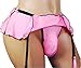 aishani SISSY pouch panties men's skirted bikini briefs men's lace underwear sexy for men DD-XXL Pink