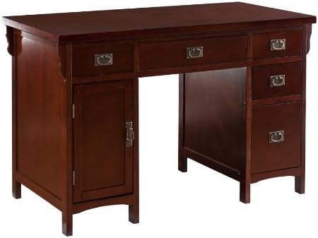 Mission Computer Desk - Dark Cherry