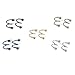 Misscat 10pcs Stainless Steel S Helix Ear Stud Lip Nose Ring Cartilage Body Piercing Jewelry