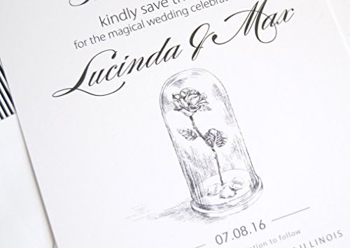 Fairytale Wedding Beauty and the Beast Save the Dates (Set of 25)
