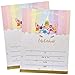 36 Unicorn Birthday Party Invitations with Envelopes with Elegant Gold Foil Magical Rainbow Unicorns Theme Fill In Card Invites For Girls Baby Shower Kids Slumber Sleepover Favor Supplies Decorations