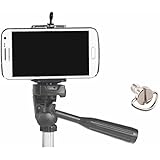 Cell Phone Tripod Adapter - iPhone Tripod Mount  SE 6 6S Plus 5 5S 5C 4 4s Clip Holder Connector Head Smartphone Attachment Samsung Galaxy S7 S6 S5 S4 S3 S2 - DaVoice (Black)