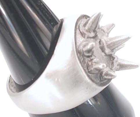 Dan Jewelers Punk Fighter Sharp Spikes Spike Pewter Ring, Size 12