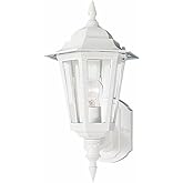 Maxim Cast-1 Light Outdoor Wall Lantern in Early American Style-8 Inches Wide by 17 inches high-White Finish