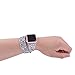 iiteeology Double Tour Christmas Shiny Glitter Power Leather Bling Luxury iWatch Band Wristwatch Bracelet Strap Belt (42mm 44mm Silver)