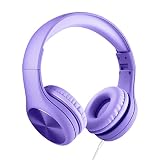 New! LilGadgets Connect+ PRO Kids Premium Volume Limited Wired Headphones with SharePort (Children) - Purple