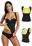 ORIGIN BEAUTY Slimming Body Shaper for Women Belly Fat Burner Hot Sweat Sauna Vest Tank Top Weight Loss Shapewear No Zipper Black (XL)