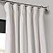 HPD Half Price Drapes Signature Velvet Thermal Blackout Curtains for Living Room 108 Inch Long (1 Panel) Rod Pocket Insulated Blackout Curtains for Bedroom Window Curtains, 50W x 108L, Porcelain White