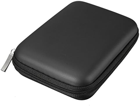 Hard Drive Case, EPOLLO Shockproof Hard Disk Drive Bag Portable Carrying Travel Hard Case Cover Storage for Cable,Mobile Hard Disk Drive,Plug,MP3,MP4,Mini Camera black