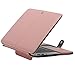 MOSISO Compatible with MacBook Air 13 inch Case A1369 A1466 Older Version 2010-2017 Release, PU Leather Case Portfolio Protective Stand Cover Sleeve, Rose Quartz