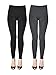 K. Bell Women's 2 Pack Soft and Warm Fleece Lined Leggings