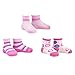 TeeHee Kids Girls Fashion Variety Cotton Crew 9 Pair Pack Gift Box (3-5Y, Vintage)