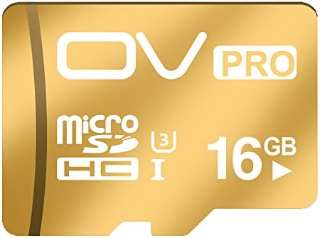 OV (Pro 16GB, Gold) U3 Super Speed Micro SDHC TF CARD UHS-3 Write Speed up to 40MB/s Read Speed up to 80MB/s High Performance Flash Memory SAMSUNG FLASH 100% TESTED US