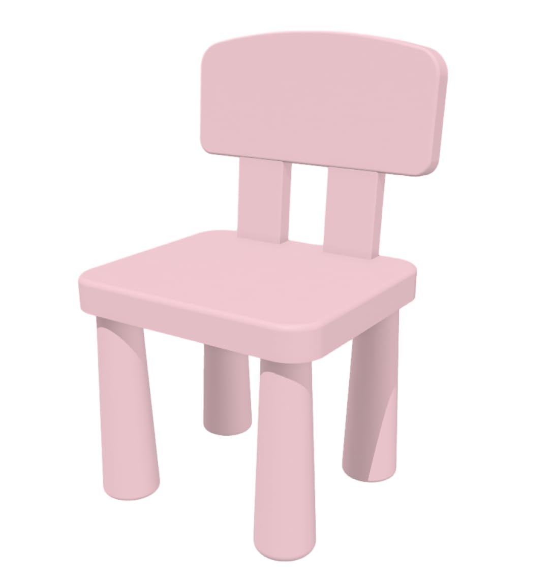Photo 1 of supuzz Pink Kids Chair for Table - PP Plastic Backrest Toddler Chair for Ages 1 2 3 4 5 6, Promoting Focus and Security