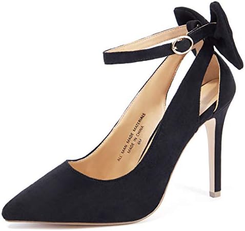 Fashion Classic Platform Pumps for Women with Bowties Sexy High Heeled Back Zipper Shoes