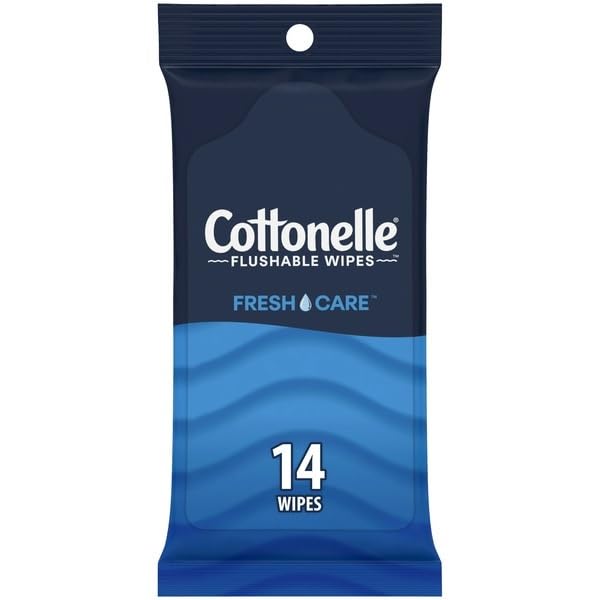 COTTONELLE FLUSHABLE WIPES, 24 INDIVIDUALLY WRAPPED PACKS, 14 WIPES EACH PACK (336 WIPES TOTAL)
