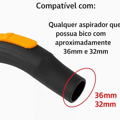 Bocal para Extratora Com Adaptador para Aspirador De Pó Com 32mm até 38mm Premium