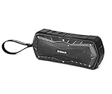 Nekteck Wireless Portable Bluetooth Speaker with 10W Audio Output, IP65 Water-resistant & Dustproof, Shockproof Design, Built-in Mic, USB Charging Port for Phones - Black
