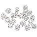 Honbay 20PCS Silver Rhinestone Hair Rings Dreadlocks Beads Braid Hair Cuffs Braiding Hair Jewelry (Triangle Hollow Out)