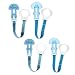 MAM Pacifier Clip Baby Pacifier Clip"I Love Mommy/Daddy" Universal Fit Bundle Value Pack, Boy, Blue