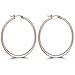 Areke Stainless Steel Hammered Large Hoop Earrings for Women - Round Teardrop Huggie Loops 4 Pairs Sets Style 4Pairs-50mm