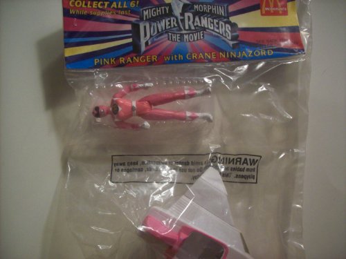 Mighty Morphin Power Rangers the Movie Pink Ranger with Crane Ninja Zord (Mcdonalds Happy Meal Toy)