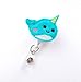 Narwhal Blue Retractable Badge Holder - Cute Badge Holder - Unicorn of the Sea - Teacher ID Badge - Nursing Badge - Gift Under 10 - RN