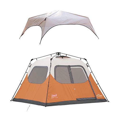 Coleman 10' x 9' 6-Person Family Camping Instant Tent + RainFly Accessory Cover