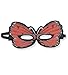 Fanciful Fabric Butterfly Mask 7''L, in Orange