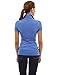 PattyBoutik Mama Collar Short Sleeve Maternity Polo Shirt (Blue M)