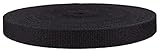 1 inch Black Heavy Cotton Webbing, Closeout, 10 Yards