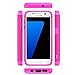 Galaxy S7 Case, Tauri [Dual Layer] Studded Rhinestone Crystal Bling Hybrid Defender Armor Protective Case Cover For Samsung Galaxy S7 - Hot Pink