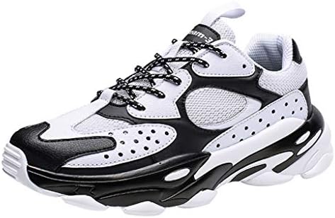 Mosunx Athletic Causal Chunky Sneakers Men, 【Mesh Breathable Thick Sole Arch Support 】 Shoelaces Non-Slip Snekers for Trail Running Gym Walking