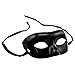 Black V Venetian Mardi Gras Masquerade Mask Paper Mache
