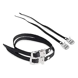 ALEOED 1 Pair Bike Pedal Toe Straps, Foot Pedal